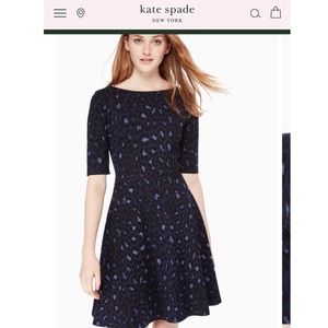 Kate Spade Leopard-print Lace-up Ponte Dress XXS